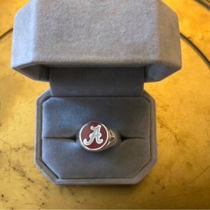 Sterling Silver University of ALABAMA Roll Tide Signet Ring